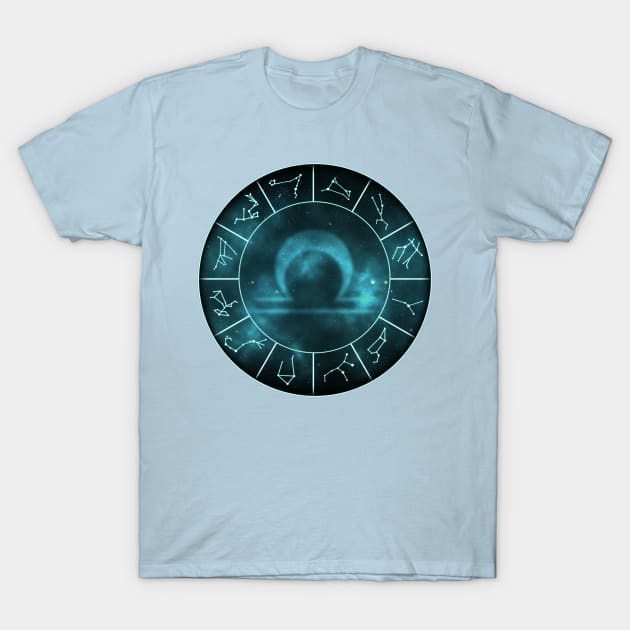 Libra Zodiac Symbol T-Shirt by ArnarionArt